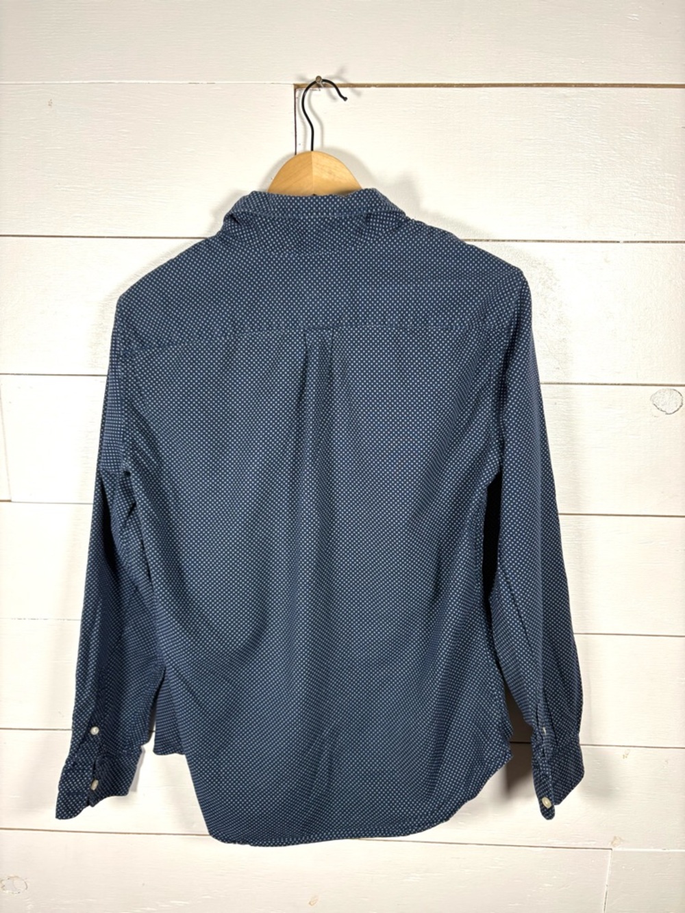 GAP Navy Polka Dot Button Down Shirt Small - Picture 7 of 7